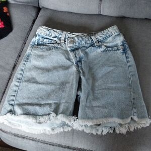 Wild Fable Crossover Shorts High-Waisted With Frayed Hem